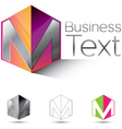 Letter M in a Box vector image