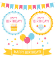 Birthday elements set vector image