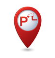 Parking under supervision icon red map pointer vector image