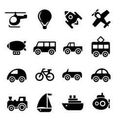 Transportation icons vector image