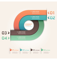 Modern arrow circle origami style options banner vector image