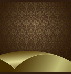 Gold frame vector image