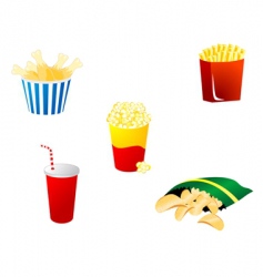 Fast food symbols vector image