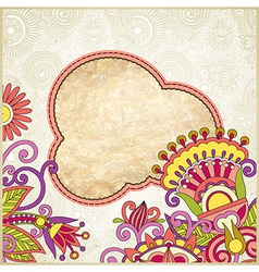 Ornate floral grunge vintage template vector image