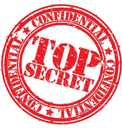 Top secret stamp vector image