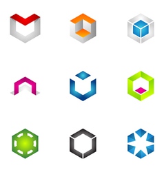 Logo design elements set 71 vector image
