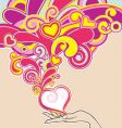 Hand love vector image