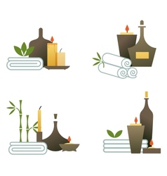 Spa icons vector image