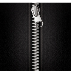 Zipper black background vector image