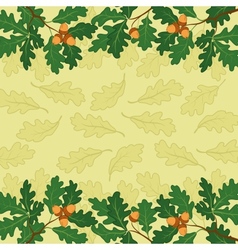 Background oak branch and leaves vector image