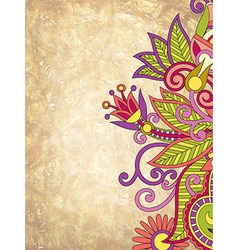 Ornate grunge abstract floral background vector image