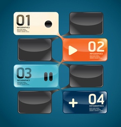 Numbered banners template vector image