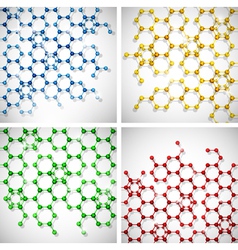 Molecule background set Molecule background set vector image