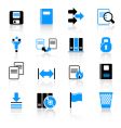 Office icons vector image