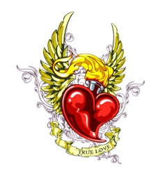 Flaming heart Flaming heart vector image