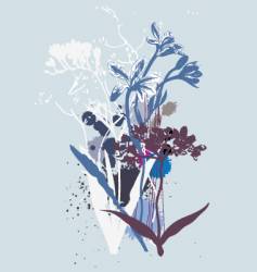 Wild flowers vector image