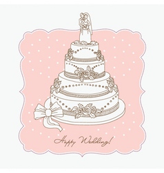 Wedding cake vector image