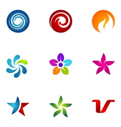 Logo design elements set 74 vector image