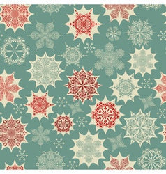 Seamless Winter Pattern with Snowflakes vector image