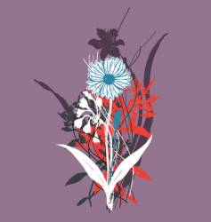 Wild flowers vector image