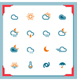 Weather icons in a frame series vector image
