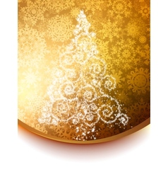 Elegant christmas tree background vector image