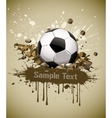 Grunge football soccer ball vector image