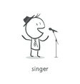 Singer vector image
