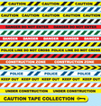 Caution Tape Collection vector image
