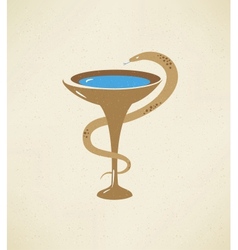Medical snake vector image