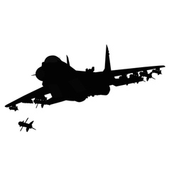 Aircraft silhouette vector image