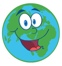 Happy Earht Cartoon Character vector image