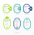 Numbered banners template vector image
