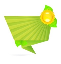 Ecology origami paper vector image