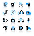 Multimedia icons vector image