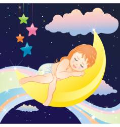 Sleeping girl vector image