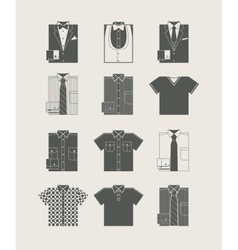 Menswear Icon set vector image