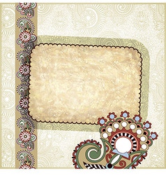 Floral grunge vintage template vector image