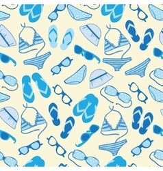 Cute summer vacations seamless background Cute summer vacations seamless background vector image