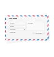 Mail form envelope vector image
