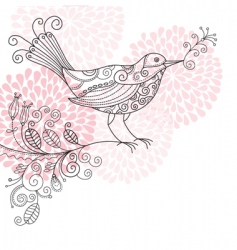 Bird background vector image