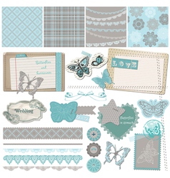 Design Elements - Vintage Lace Butterflies vector image