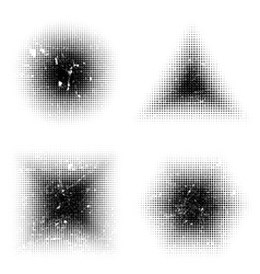 Grunge Halftone Shapes vector image