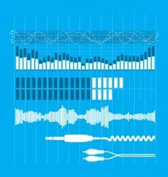 Sound elements vector image