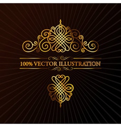 Retro ornament calligraphic vector elements vector image