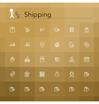 Shipping Line Icons vector image