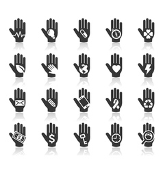 Hand concept icons vector image