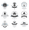 Nautical Logos Templates Set vector image