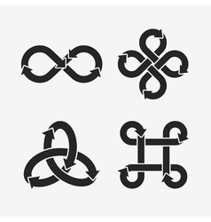 Infinity symbol icons vector image