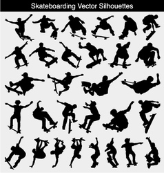 Skateboarding Silhouettes vector image